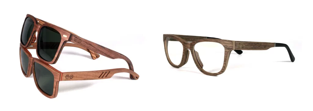 lunettes en bois optiques et solaires