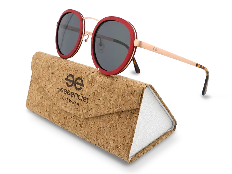lunettes en bois et etui